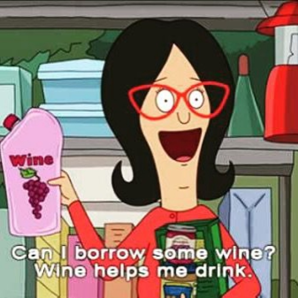 (Bob's Burger's) Linda 'Wine Helps Me Drink" Tee - Picture 3 of 6